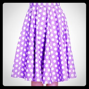 Hell bunny purple polka dot skirt